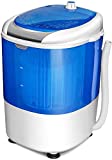 COSTWAY Portable Mini Washing Machine with Spin Dryer, Washing Capacity 5.5lbs, Electric Compact Laundry Machines Durable Design Washer Energy Saving, Rotary Controller