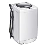 Casart Washing Machine Portable Compact Full-Automatic W/Drain Pump 8 Lbs Cloth Washer and Spinner