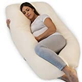 PharMeDoc Organic Pregnancy Pillow - U Shaped Maternity Body Pillow - Organic Cotton Full Body Pillow