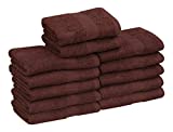 Cotton Salon Towels (24-Pack, Brown,16x27 inches) - Soft Absorbant Quick Dry Gym-Salon-Spa Hand Towel (Brown) (100%
