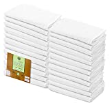 Cotton Salon Towels Set - White 16'x26' Pack of 24 Ultra Soft 100% Cotton Gym Towel Hand Towel White Daily Usage Maximum Softness and High Absorbency for Home & Spa Easy Care