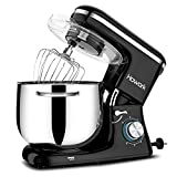 HOWORK Stand Mixer, 8.45 QT Bowl 660W Food Mixer, Multi Functional Kitchen Electric Mixer With Dough Hook, Whisk, Beater, Egg White Separator(8.45 QT, Black)