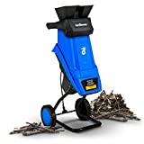 Landworks Wood Chipper Shredder Electric Light Duty 17:1 Reduction 15-Amp 1800 Watts 120VAC Dual Edge Blades for Lawn and Garden Use or Fire Prevention Building a Firebreak