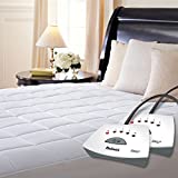 Holmes Premium Quilted Electric Heated Mattress Pad - Queen Size Auto Shut Off 5 Heat Settings