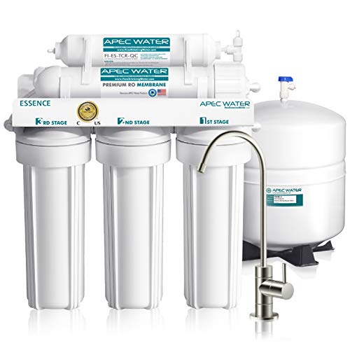 APEC Water Systems ROES-50 Essence Series Top Tier 5-Stage Certified Ultra Safe Reverse Osmosis Drinking Water Filter System