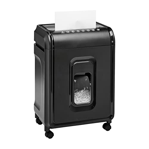 Amazon Basics 12-Sheet High-Security Micro-Cut Paper, CD, and Credit Card Shredder with Pullout Basket