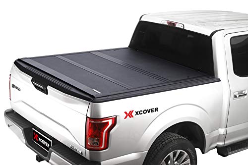 Xcover Low Profile Hard Folding Truck Bed Tonneau Cover, Compatible with 2015-2022 F150 Pickup 6.5 Ft Styleside Bed