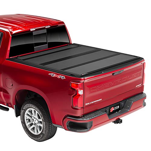 BAK BAKFlip MX4 Hard Folding Truck Bed Tonneau Cover | 448130 | Fits 2019 - 2022 Chevy/GMC Silverado/Sierra, works w/ MultiPro/Flex tailgate (Will not fit Carbon Pro Bed) 5' 10' Bed (69.9')