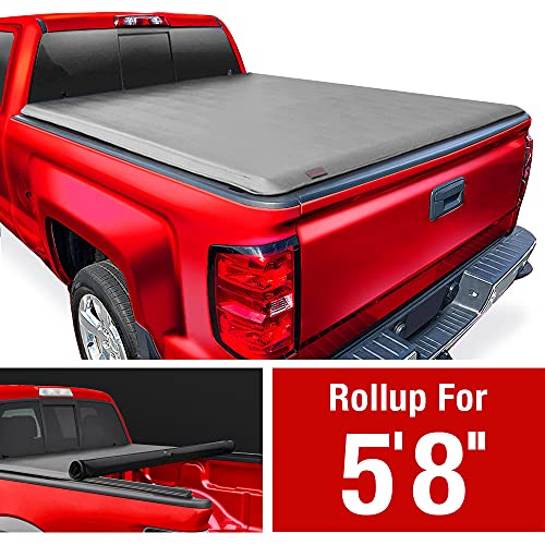 MaxMate Soft Roll Up Truck Bed Tonneau Cover Compatible with 2007-2013 Chevy Silverado/GMC Sierra 1500 | Fleetside 5'8' Bed (69') | TCC169003