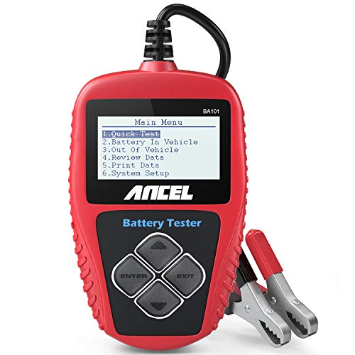 ANCEL BA101 Professional 12V 100-2000 CCA 220AH Automotive Load Battery Tester Digital Analyzer Bad Cell Test Tool for Car/Boat/Motorcycle and More