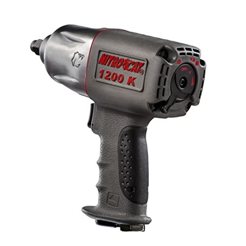 AIRCAT 1200-K 1/2-Inch Nitrocat Kevlar and Composite Twin Clutch Impact Wrench 1295 ft-lbs