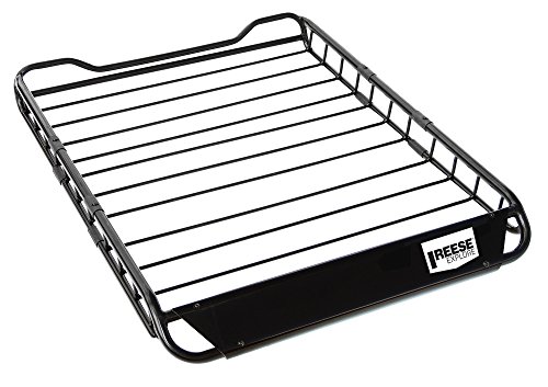 Reese 1391300 Explore Rooftop Cargo Basket, Easy Assembly 125 Lb. Capacity, Black