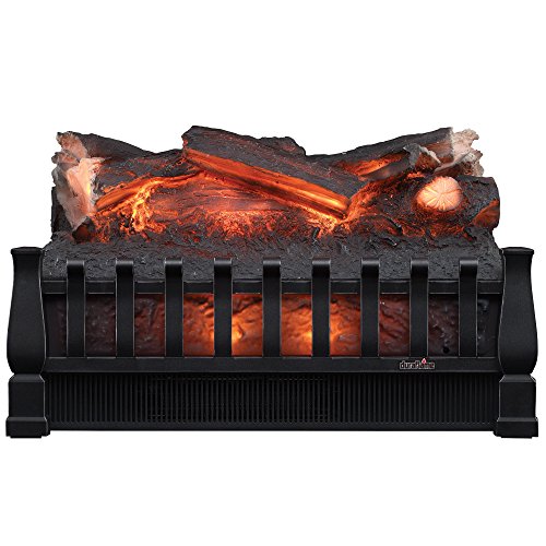 Duraflame DFI021ARU Infrared Quartz Set Heater with Realistic Ember Bed and Logs, 20.5' W x 8.66' D x 12' H, Black