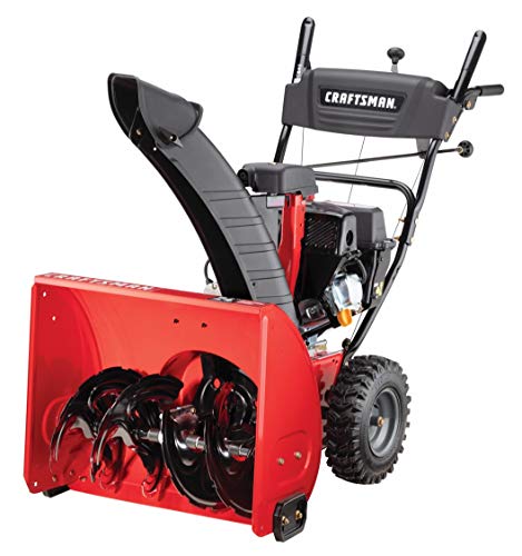 Craftsman 208cc Electric Start 24' Two Stage Gas Snow Blower, Liberty Red