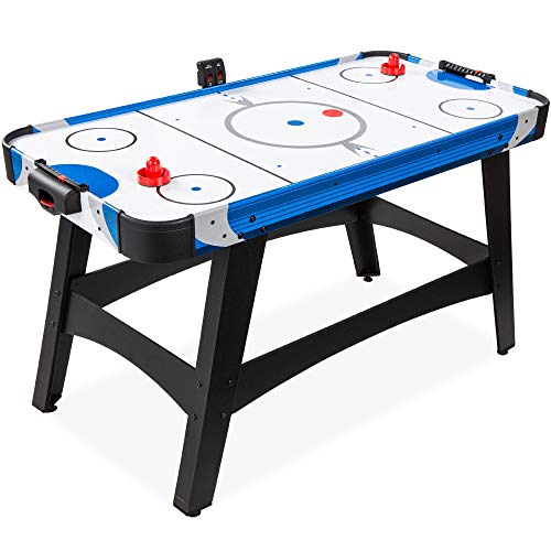 Best Choice Products 58in Mid-Size Arcade Style Air Hockey Table for Game Room, Home, Office w/ 2 Pucks, 2 Pushers, Digital LED Score Board, Powerful 12V Motor, Carrying Bag