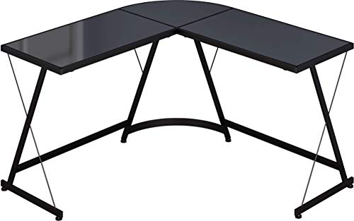 L-Shape Corner Desk Computer Gaming Desk Table, Black