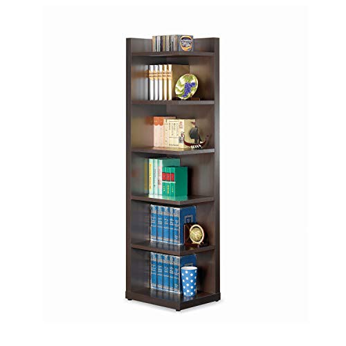 Coaster Home Furnishings Corner Bookcase, Cappuccino