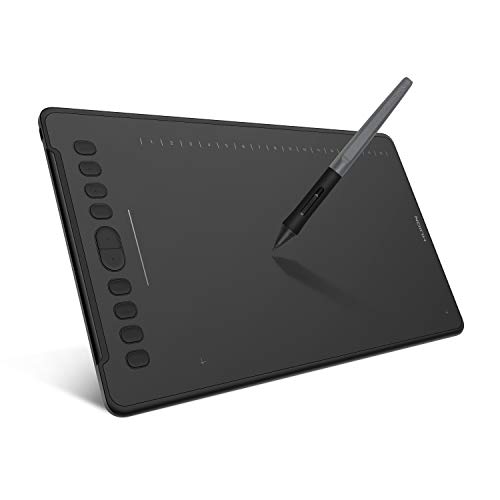 HUION Inspiroy H1161 Graphics Drawing Tablets, Touch Strip and 8192 Pen Pressure Sketch Tablet with Battery-Free Stylus,10 Shortcut Keys, Compatible with Android, Windows, and Mac