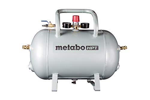Metabo HPT Reserve Air Tank | Five Quick Connect Couplers | 10-Gallon Capacity | ASME Certified | UA3810AB