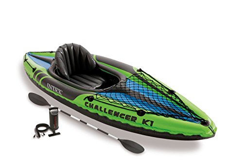Intex Challenger K1 Kayak with Paddles and Pump Design for Easy Paddling Cockpit Design for Best Comfort and Space