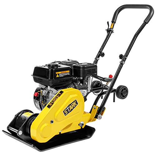 Stark Pro-Series 6.5HP 5500MAX VPM Walk Behind Plate Compactor Gas Vibration Compaction Force 2,360Lbs Force
