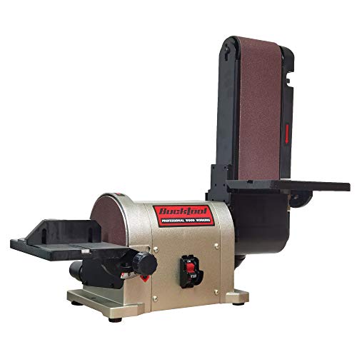 BUCKTOOL Belt Disc Sander 4 in. x 36 in. Belt and 6 in. Disc Sander Benchtop with 3/4HP Direct-drive Motor and Portable Al Base BD4603