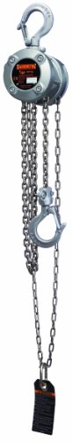 Harrington CX003 Mini Hand Chain Hoist, Hook Mount, 1/4 Ton Capacity, 10' Lift, 8.5' Headroom, 0.8' Hook Opening