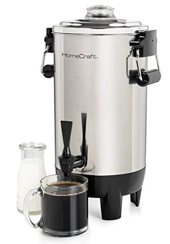 HomeCraft CU30SS Quick-Brewing 1000-Watt Automatic Coffee Urn, 30-Cup, Stainless Steel