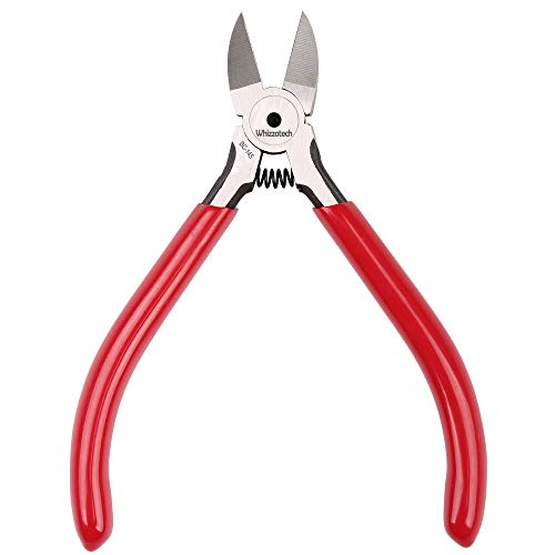 Whizzotech Wire Cutter Chromium Vanadium Stainless Steel Diagonal Cutting Pliers Micro Flush cut Side cutters, 4.5 Inch