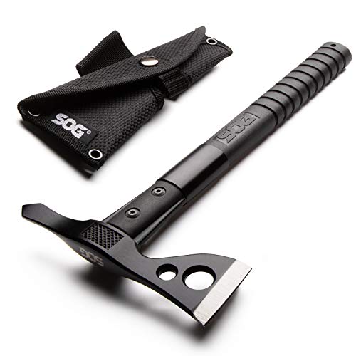 SOG FastHawk- Lighter, Faster, Agile Throwing Hatchet, Versatile Survival Tactical Axe for Competition Throwing and Camping, Hunting and Packing-Black (F06TN-CP)