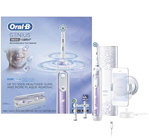 Oral-B Genius 9600 Electric Toothbrush, 3 Brush Heads, Orchid Purple