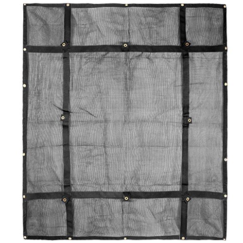 Truck Bed Cargo Net Organizer 6.75'x 8' | Heavy Duty Bungee Webbing, Adjustable & Rip Proof Mesh with Grommet Anchoring Points & Tarp | for Pickup Trucks, Trailers, Vans, Boats & More