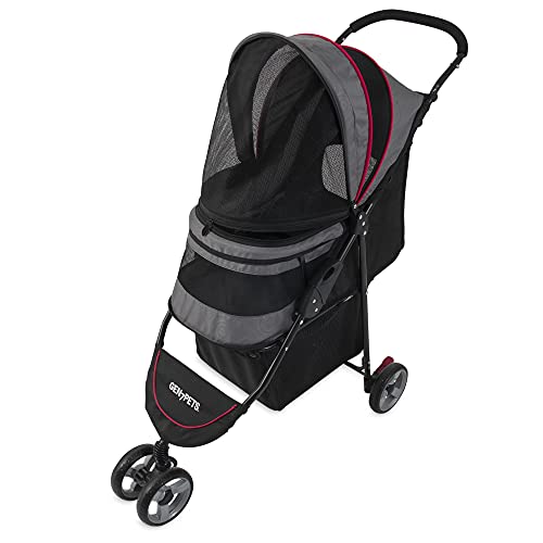Gen7 Regal Plus Pet Stroller for Dogs and Cats – Lightweight, Compact and Portable with Durable Wheels, Gray Shadow