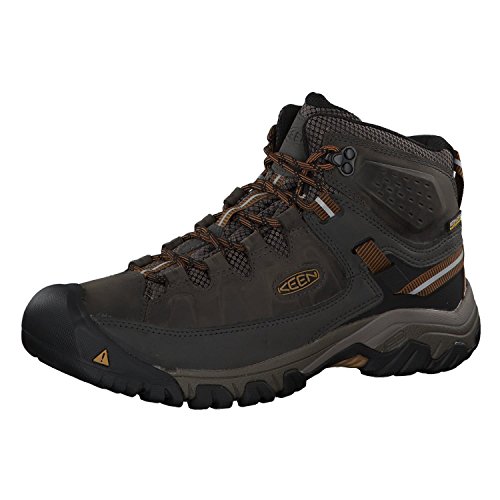 KEEN Men's Targhee III Mid Height Waterproof Hiking Boot, Black Olive/Golden Brown, 10 D (Medium) US