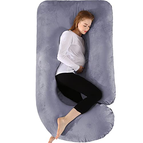 Chilling Home Pregnancy Pillows, U Shaped Full Body Pillow for Pregnancy 55 Inch Maternity Pillow for Pregnant Women, Pregnancy Must Haves Pregnancy Pillows for Sleeping with Removable Cover