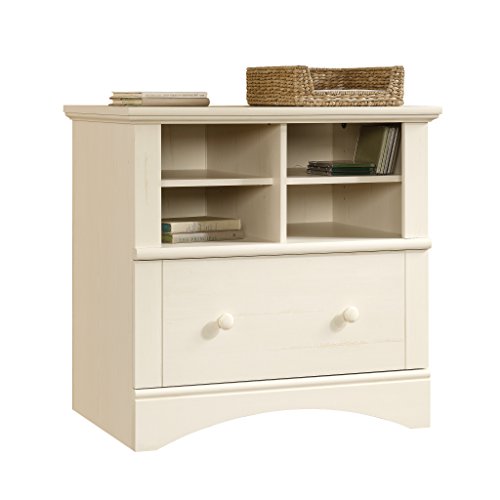 Sauder Harbor View Lateral File, Antiqued White finish