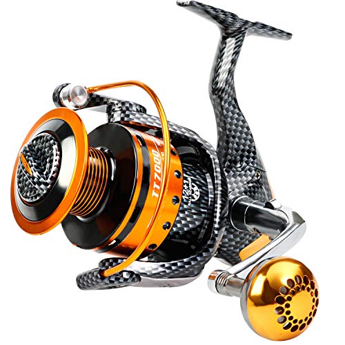 Burning Shark Fishing Reels- 12+1 BB, Light and Smooth Spinning Reels, Powerful Carbon Fiber Drag, Saltwater and Freshwater Fishing-TT2000