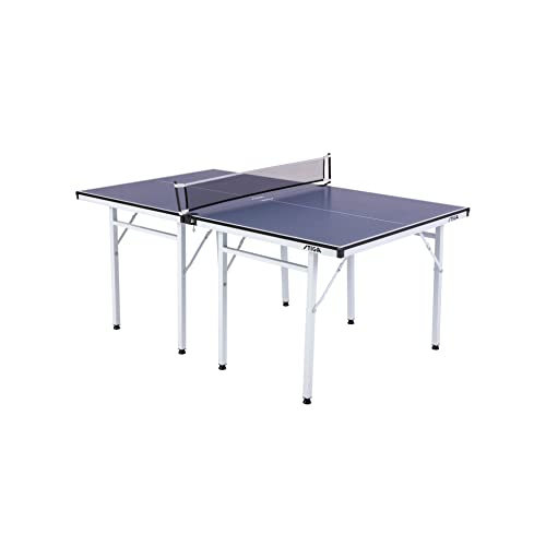 STIGA Space Saver - Mid-Size Portable Table Tennis Table - Compact Storage Fits in Most Closets – Includes Ping-Pong Net & Post - No Assembly Required