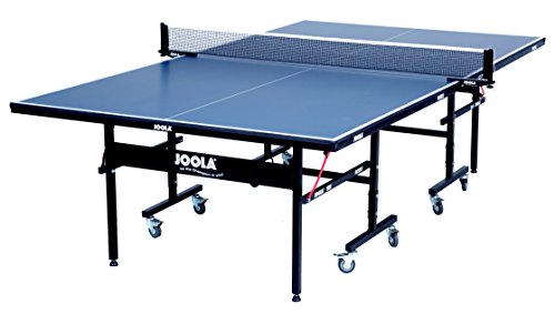 JOOLA 11200U Inside 15mm Table Tennis Table with Net Set - Features Quick 10-Min Assembly, Playback Mode, Foldable Halves, Blue