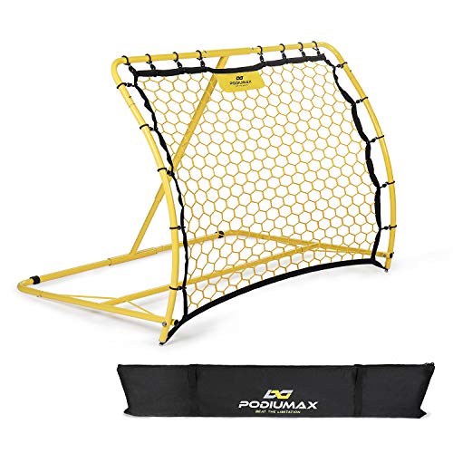 PodiuMax Portable Soccer Trainer, Rebounder Net with Adjustable Angle | Perfect for Team and Solo Training