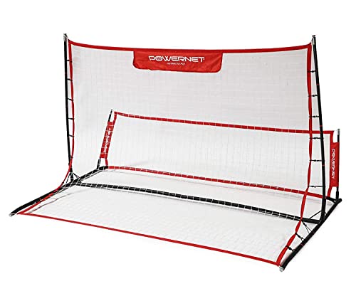 PowerNet Fast Pass Rebounder Soccer Trainer 6' x 4' | Work on Volleys, Passing, First Touch, Trapping | Enhance Passing and Receiving | Dual Side Solo or Team Training