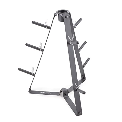 Marcy Plate Tree for Standard Size Weight Plates/Storage Rack for Exercise Weights PT-36 dark grey, 34.00 x 9.00 x 4.00'