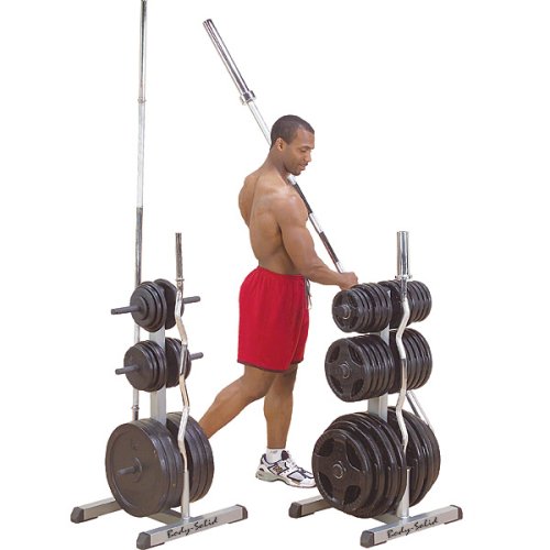 Body-Solid Olympic Plate Tree Bar Holder (GOWT)
