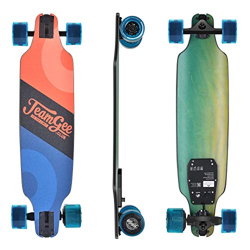Teamgee H8 31' Electric Skateboard, 15 MPH Top Speed, 480W Motor, 8 Miles Range, 11.6 Lbs, 10 Layers Maple Longboard with Wireless Remote Control