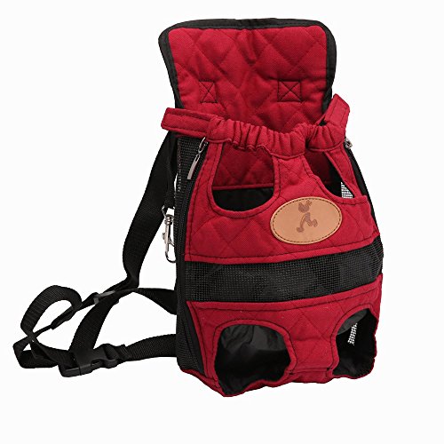 DENTRUN Legs-Out Front Pet Dog Carrier,Hands-Free Adjustable Backpack Travel Bag for Small Medium Puppy Doggie Cat Bunny Breeds
