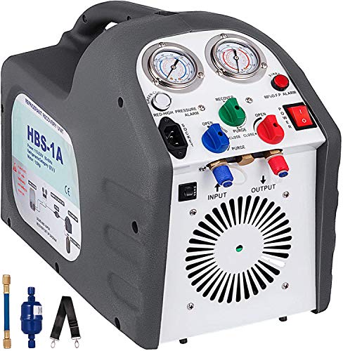VEVOR Refrigerant Recovery Machine Portable 1/2HP AC Recovery Machine Automotive HVAC 558psi Refrigerant Recovery Unit Air Conditioning Repair Tool (115V)