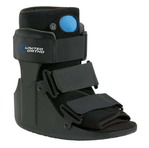 United Ortho Short Air Cam Walker Fracture Boot, Fits Left or Right, Medium, Black