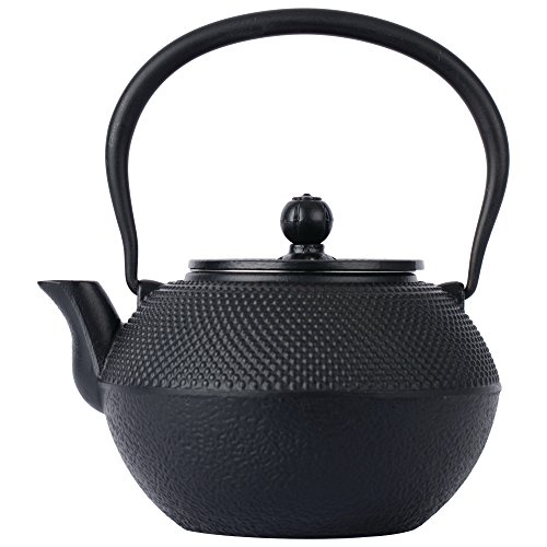 Chef's Secret Po Cast Iron Pot, Retains Heat to Keep Tea at the Correct Serving Temperature, 5 Cup Capacity (BLACK), One Size