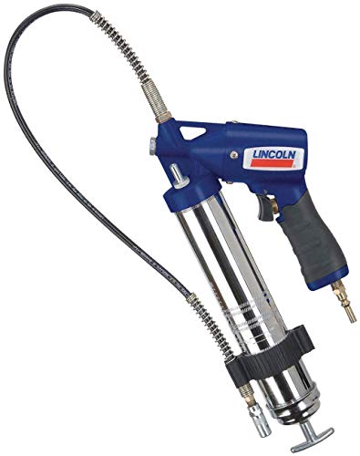 Lincoln 1162 Fully Automatic Heavy Duty Pneumatic Grease Gun, Air-Operated, Variable Speed Trigger, 30 Inch High-Pressure Hose, Combination Filler Coupler/Air Bleeder Valve