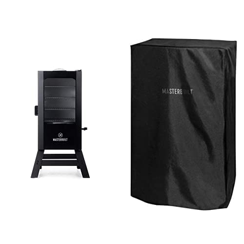 Masterbuilt 30 inch Digital Electric Smoker with Window & Legs + Cover Bundle